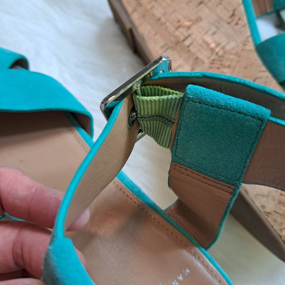 Marc Fisher Suede Wedge Sandals Size 8.5 - Picture 11 of 12
